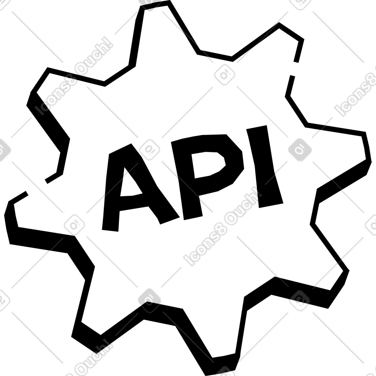 Api icon illustration in Amethyst style download in PNG, SVG