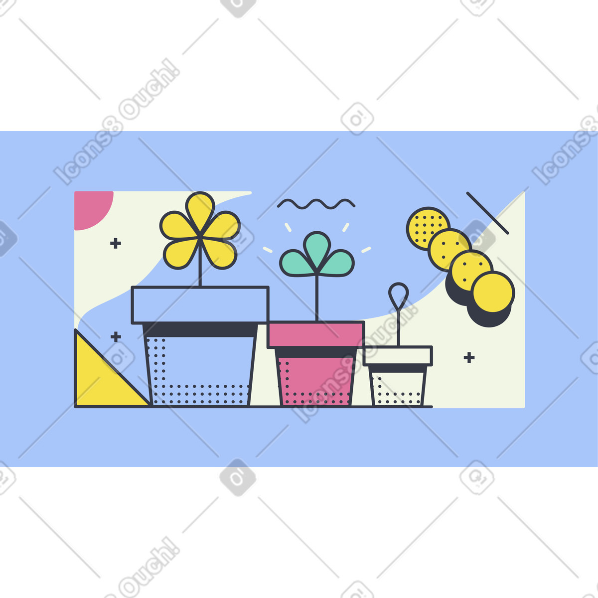 Abstract スタイルの 植物の成長 のイラストをPNG、SVG形式でダウンロード
