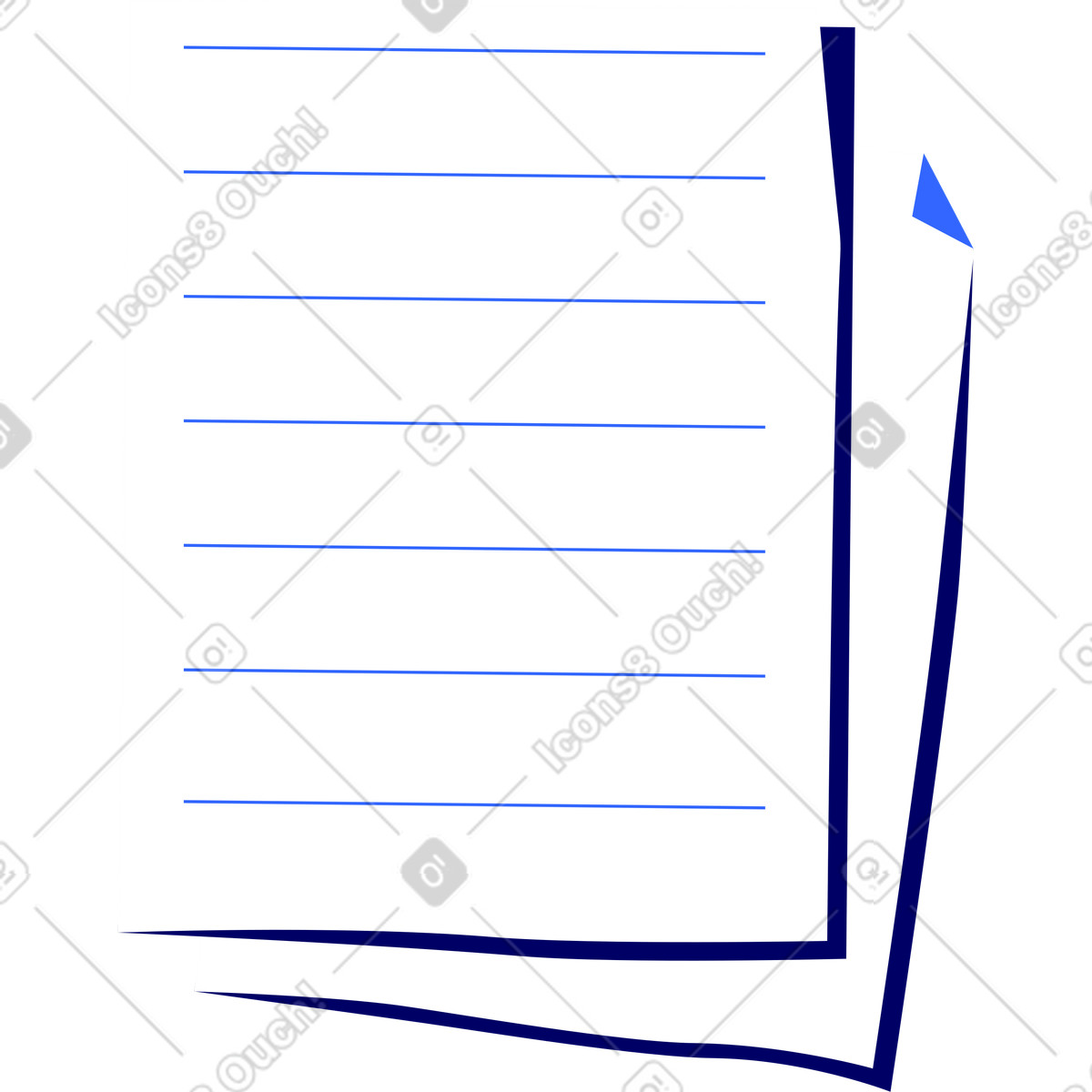 Lounge スタイルの 2枚の紙 のイラストをPNG、SVG形式でダウンロード