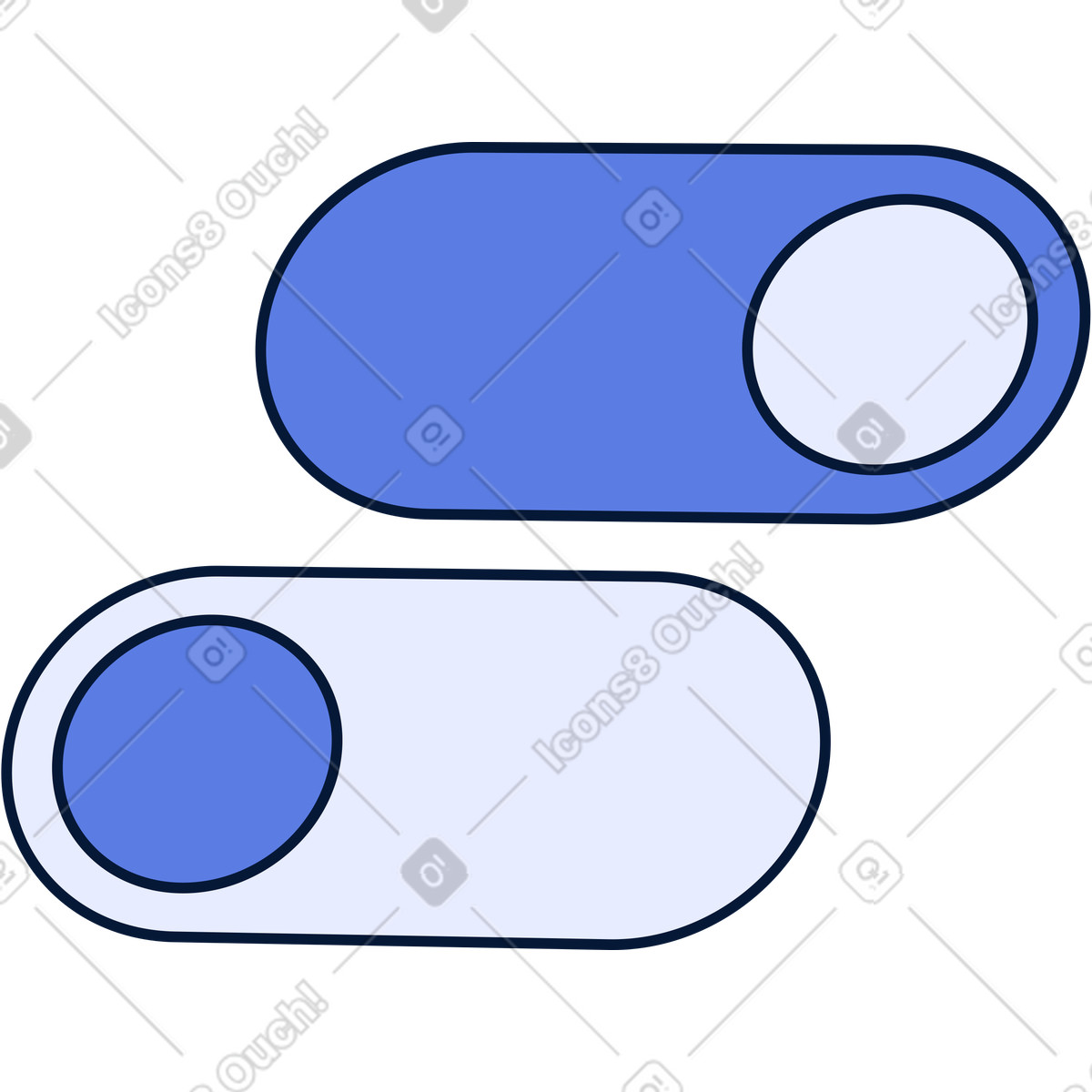 Toggles illustration in Neat style download in PNG, SVG