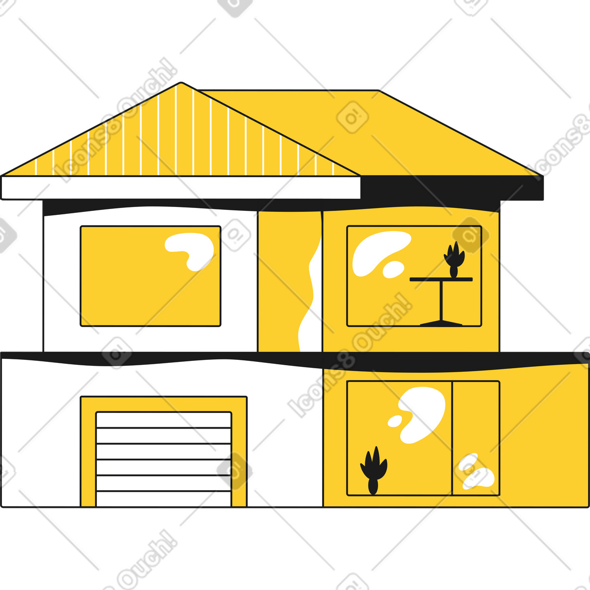 Ilustración Casa en estilo Taxi a descargar en PNG y SVG