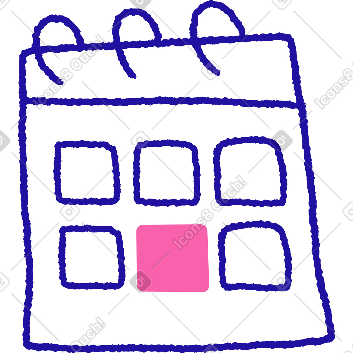 Illustration Calendrier de bureau dans le style Whimsy à télécharger aux formats PNG, SVG