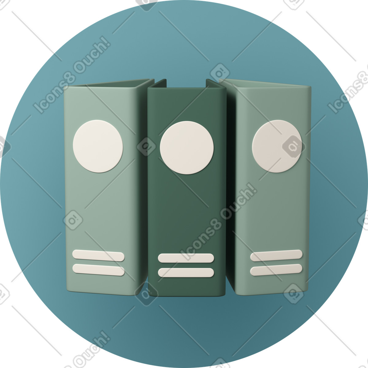 3D Casual life 스타일의 Files folders 일러스트레이션 PNG, SVG 다운로드