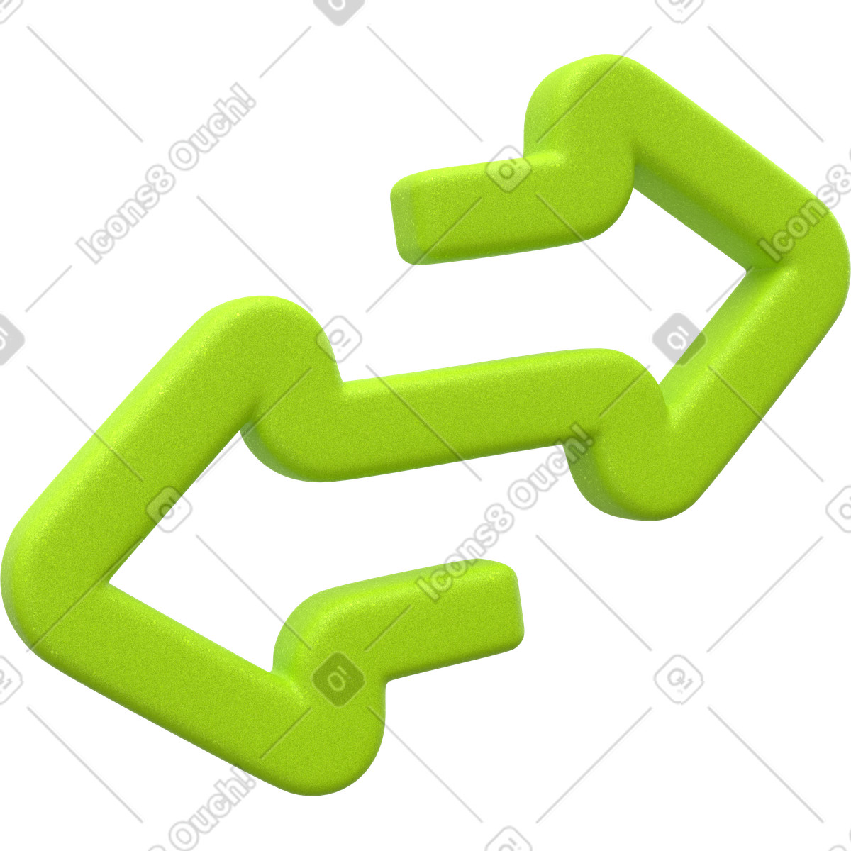 Digital money transfer icon with green opposite direction arrows illustration in 3D Enterprise style download in PNG, SVG