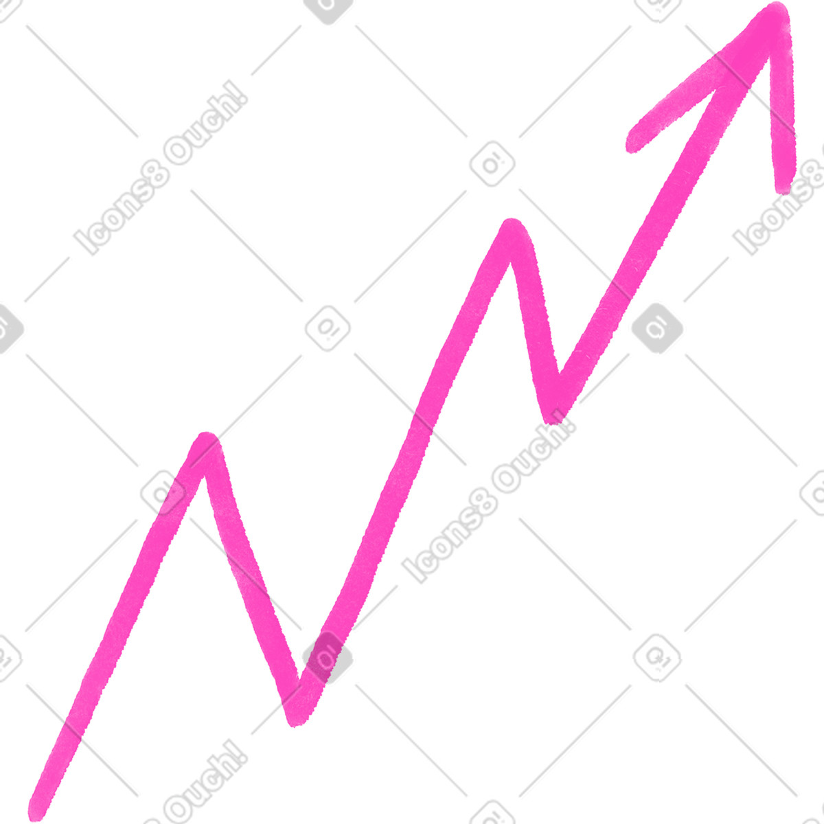 Pink arrow illustrazione in stile Inky scarica in PNG, SVG