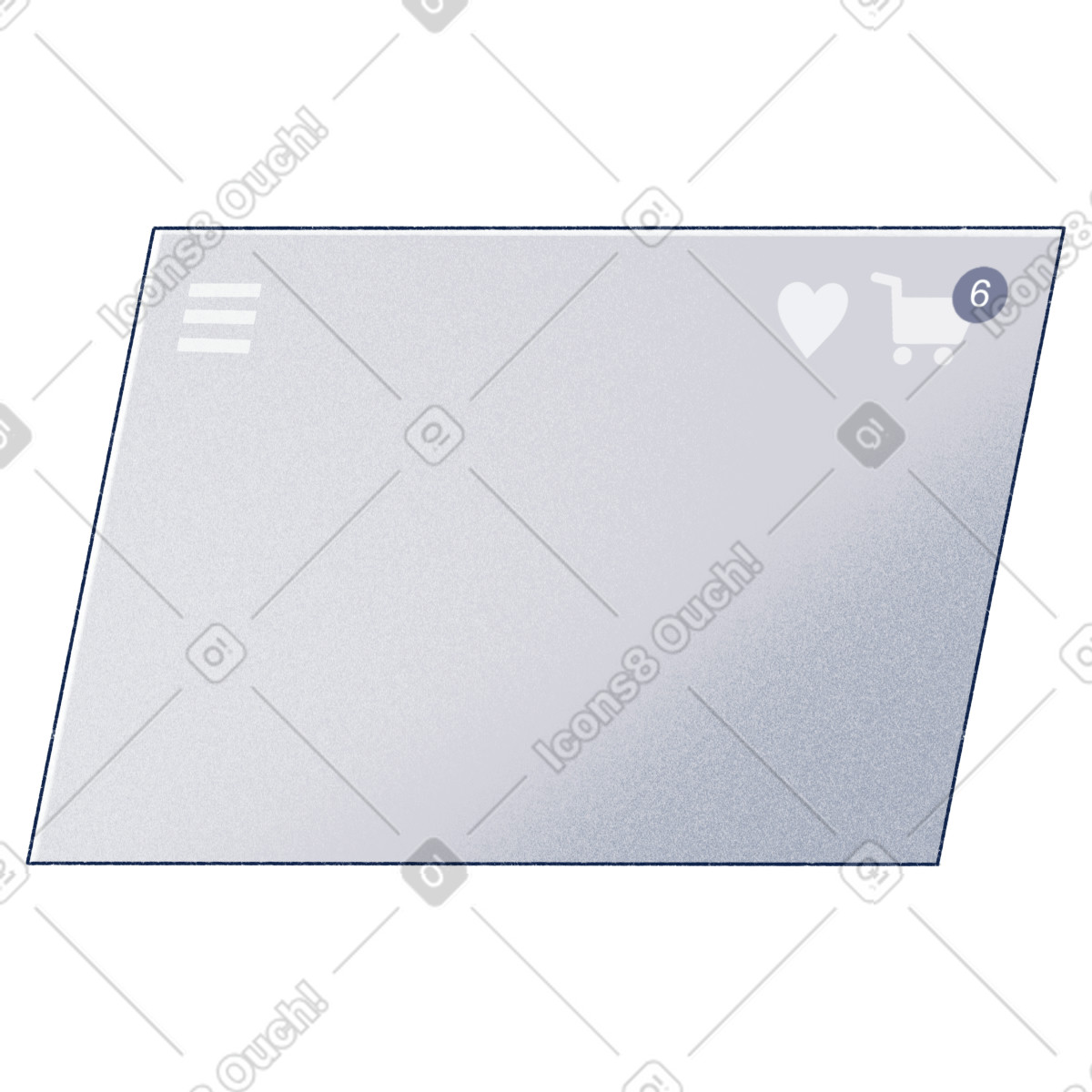 Online shop window illustration in Haze style download in PNG, SVG