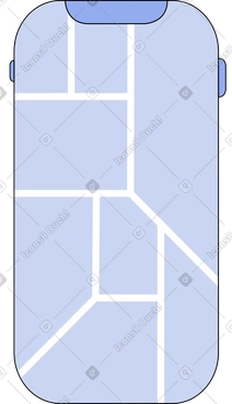 Phone with map PNG, SVG