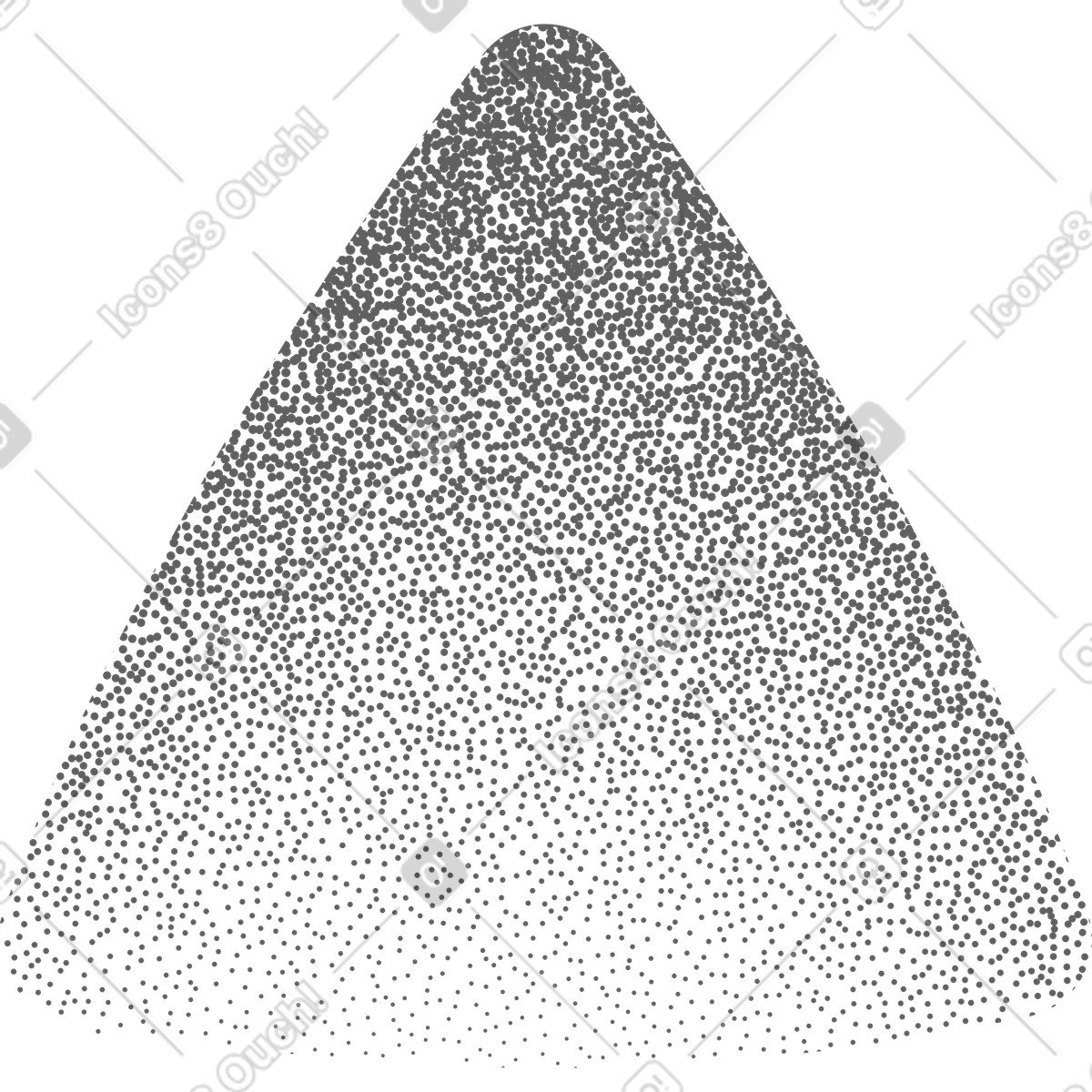 Triangle with grainy texture illustration in Grain style download in PNG, SVG