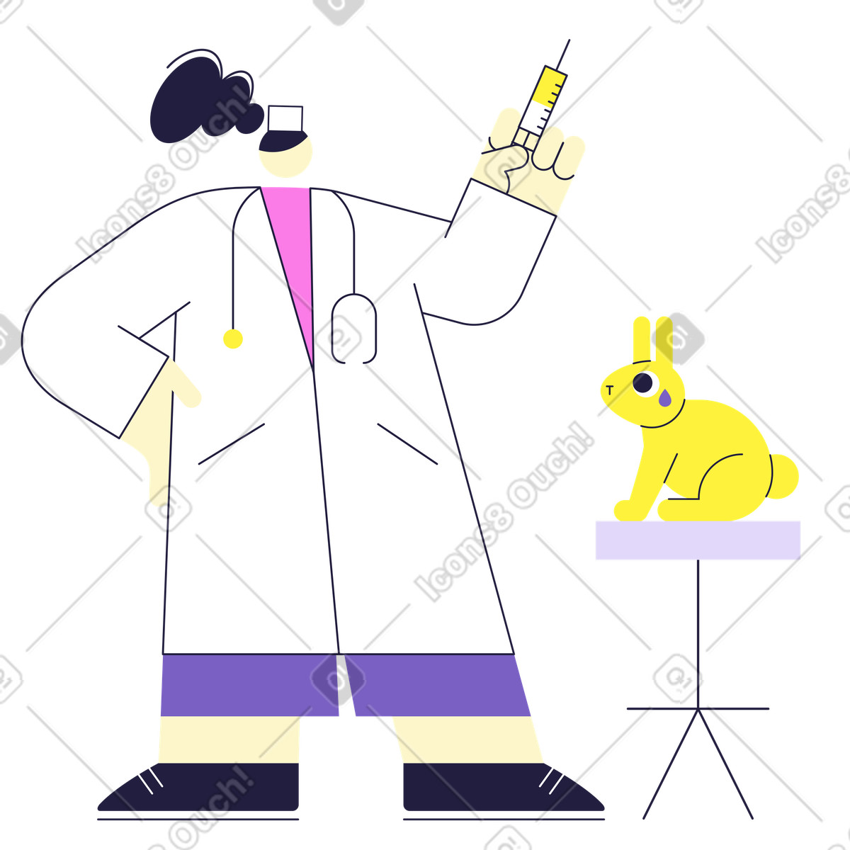Illustration Un peu nerveux dans le style Mellow à télécharger aux formats PNG, SVG