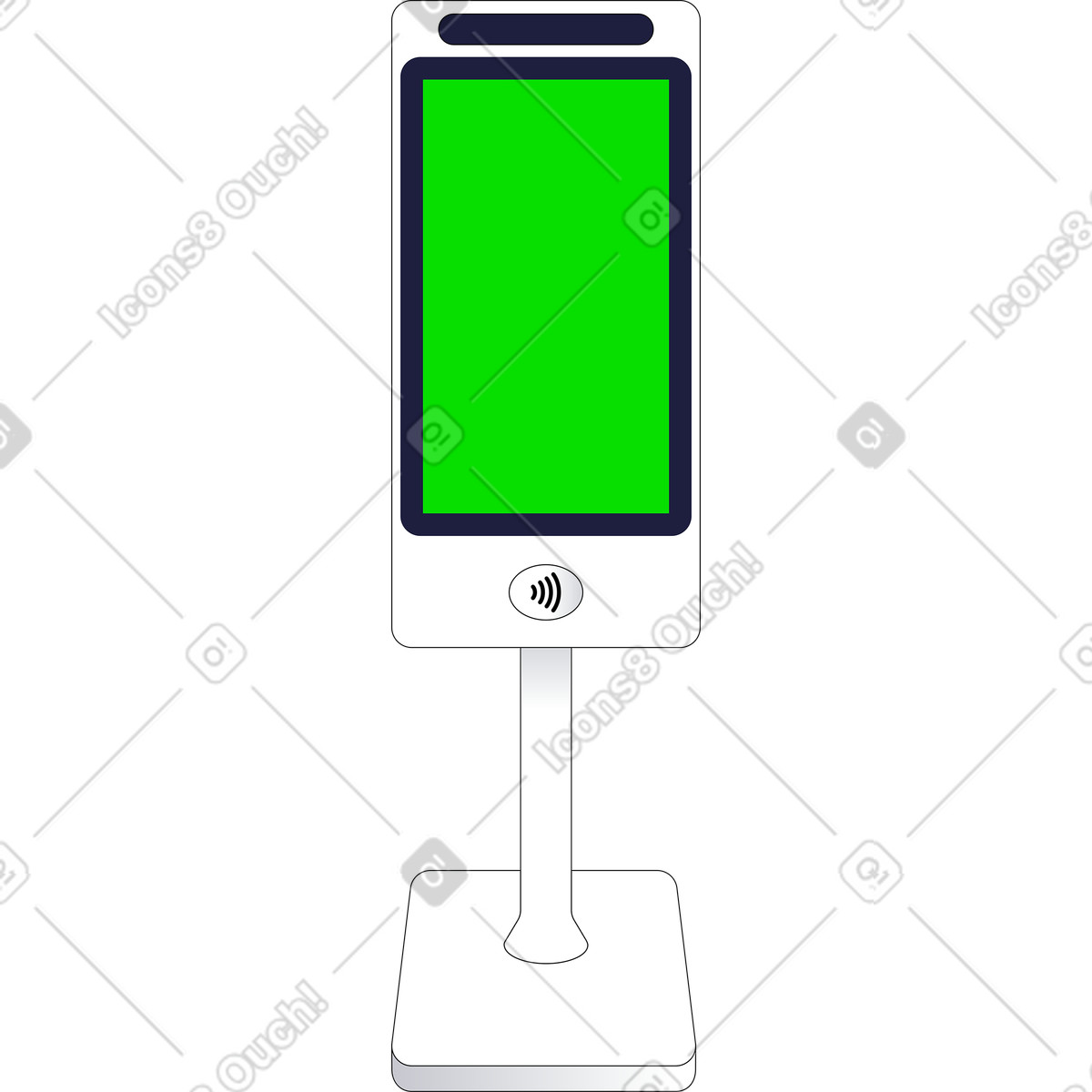 Ilustración Terminal punto de venta en estilo Pop a descargar en PNG y SVG
