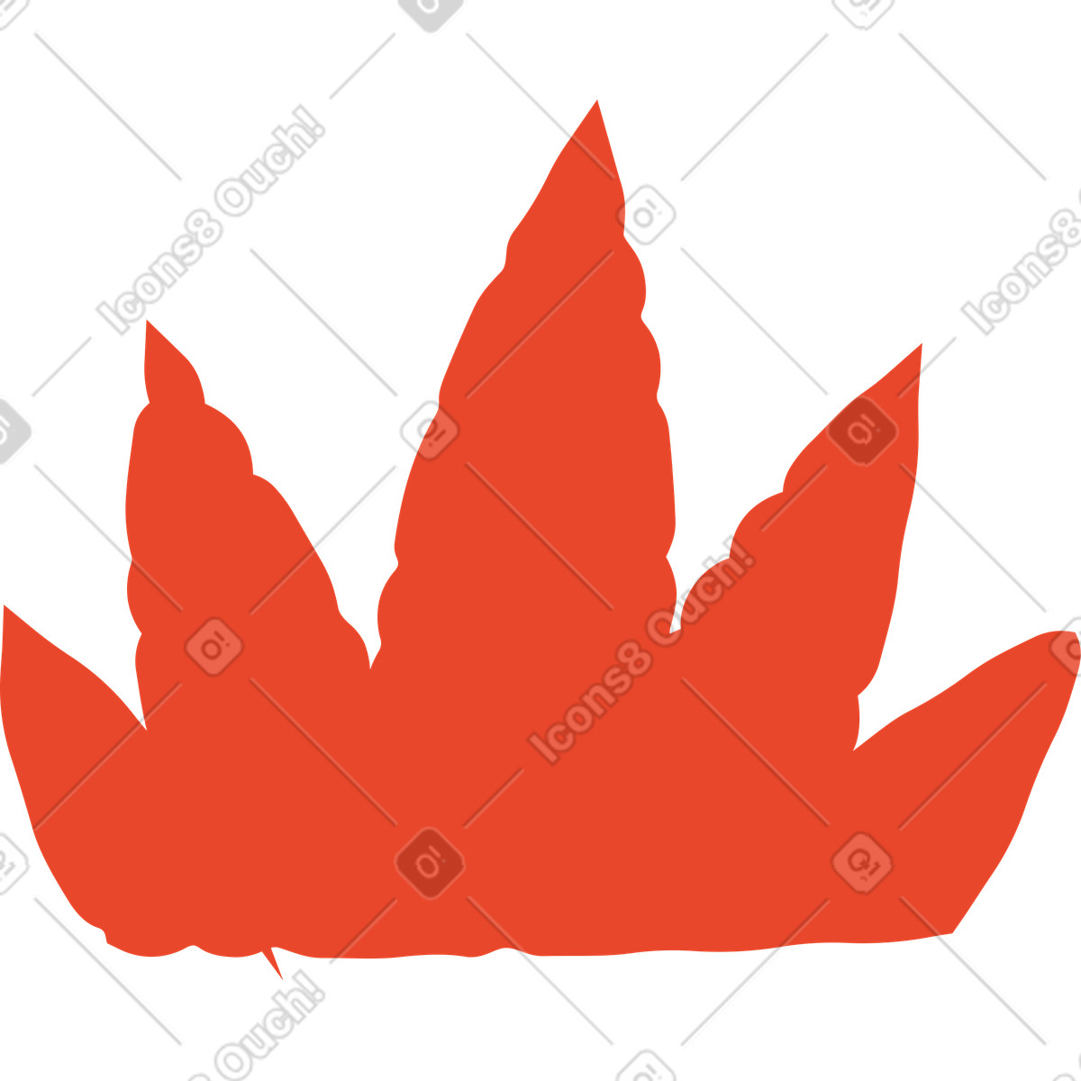 Illustration Buisson dans le style Bermuda à télécharger aux formats PNG, SVG