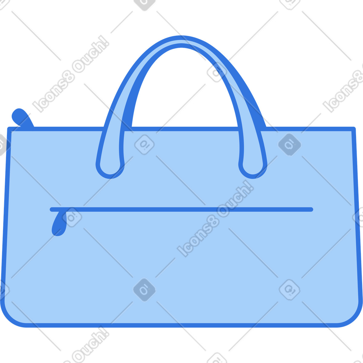 Handtasche-Illustration im Sky-Stil als Download in PNG, SVG
