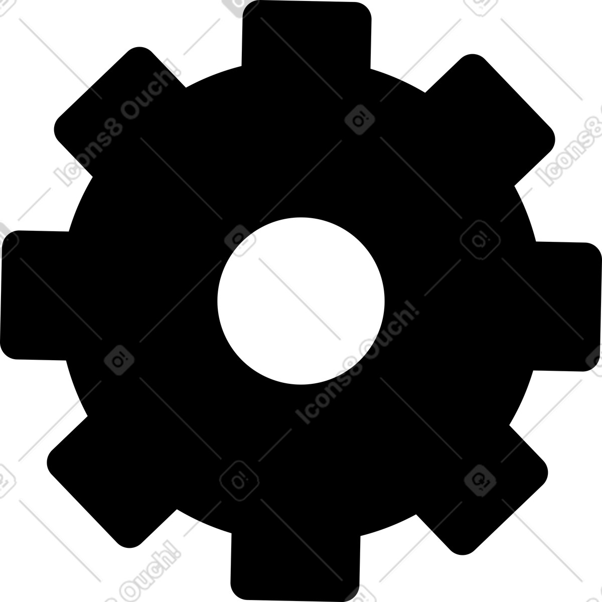 下载 Transistor 风格的 黑色齿轮 插画，支持 PNG、SVG 格式