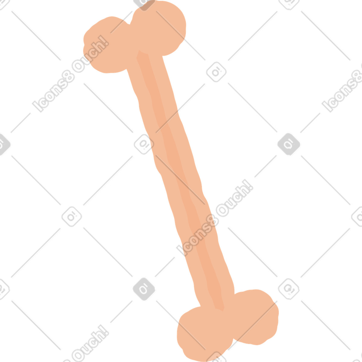 Illustration Os dans le style Stripy à télécharger aux formats PNG, SVG