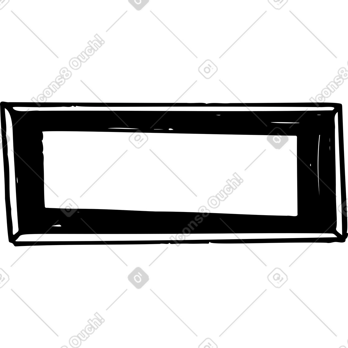 Horizontal frame illustration in Marks style download in PNG, SVG