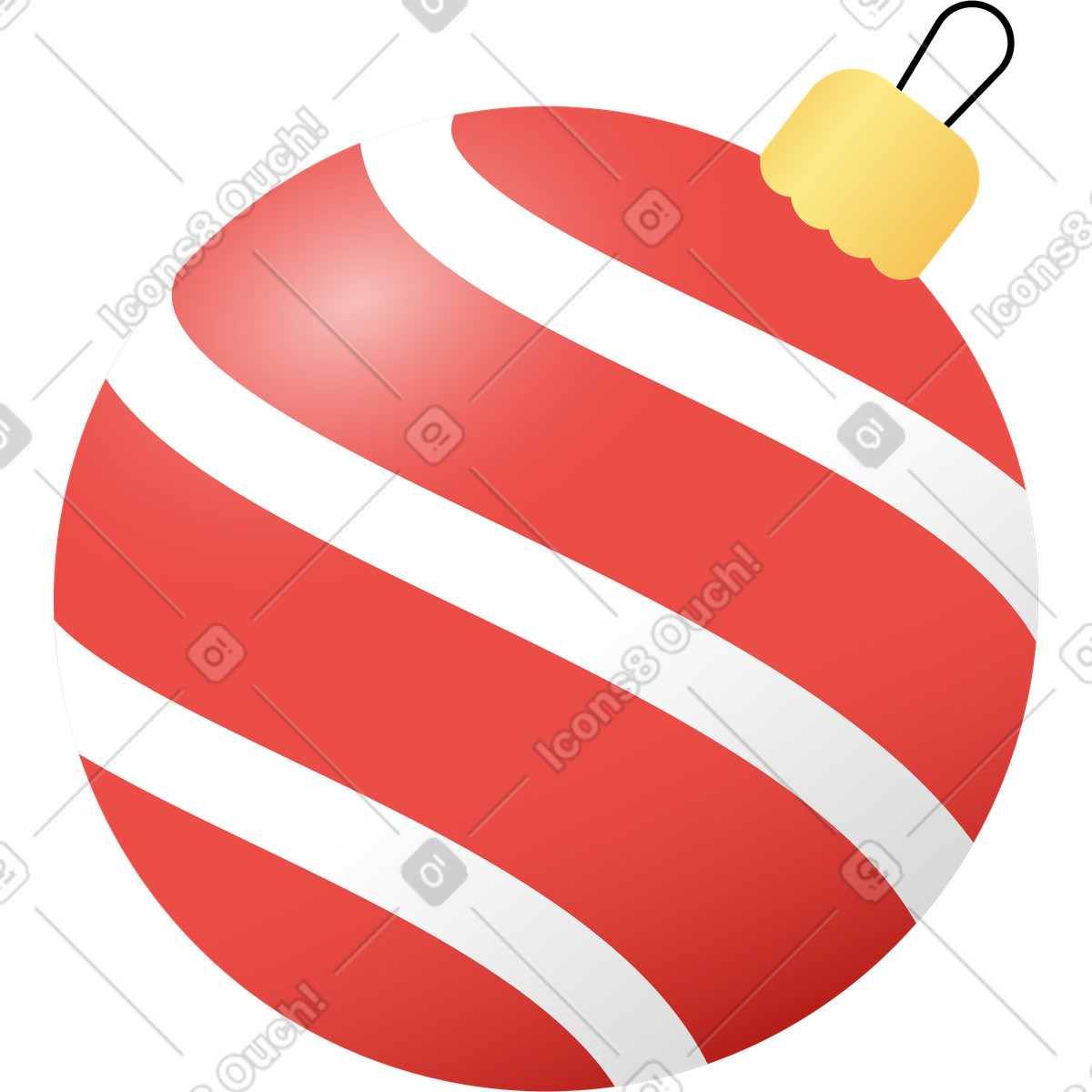 Palla di natale illustrazione in stile Levels scarica in PNG, SVG