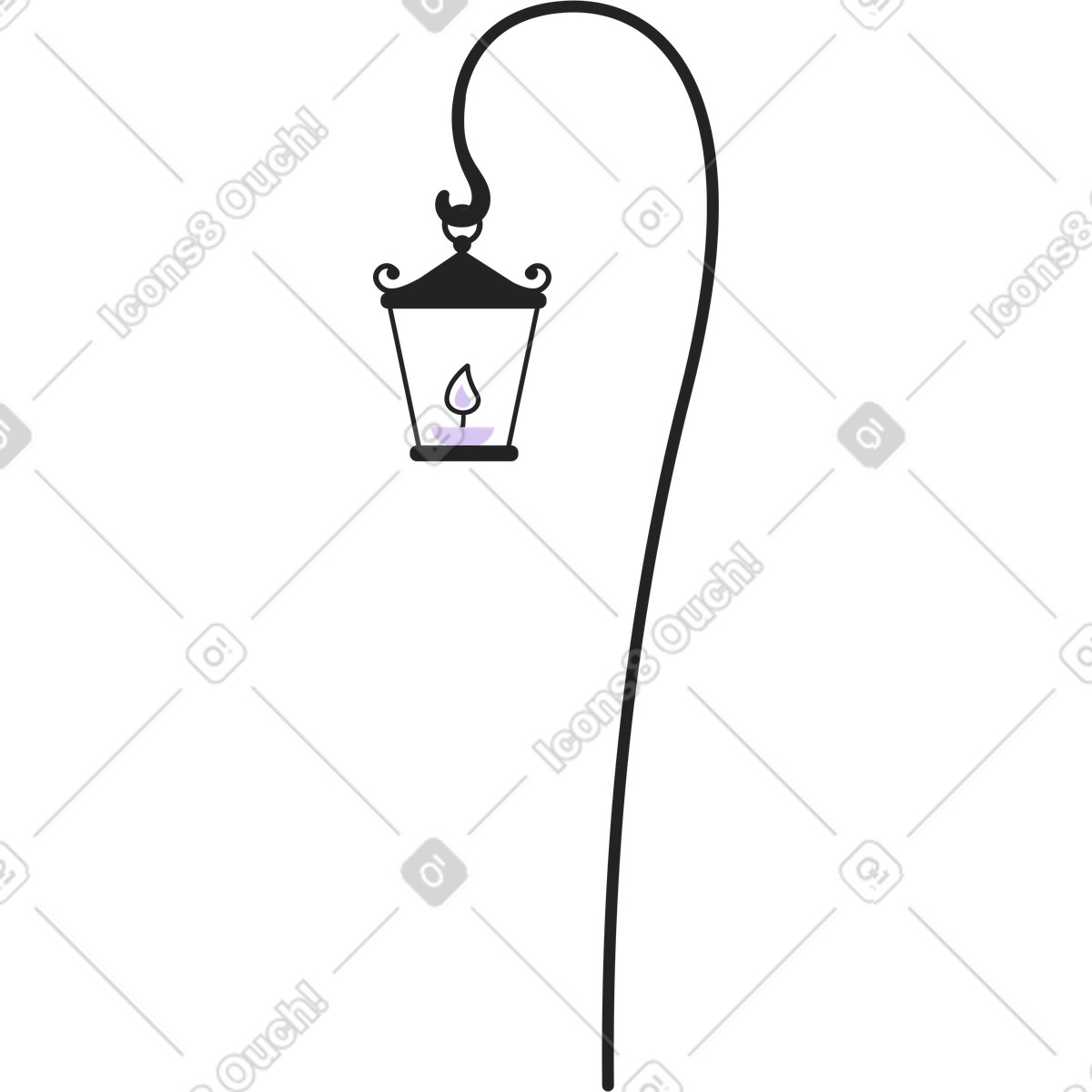 Ilustración Luz de la calle en estilo Sammy Line a descargar en PNG y SVG