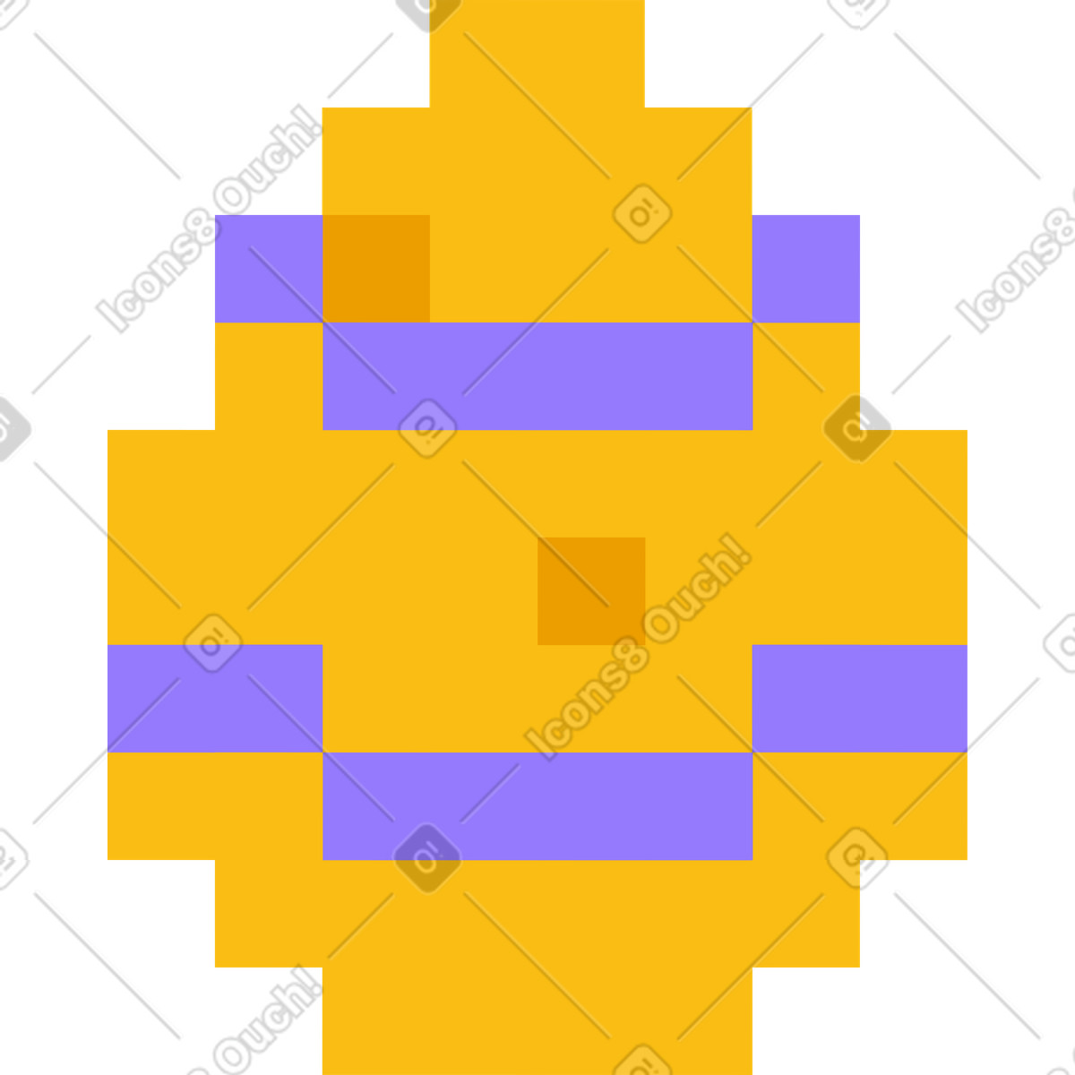 Uovo di pasqua illustrazione in stile 8bit scarica in PNG, SVG
