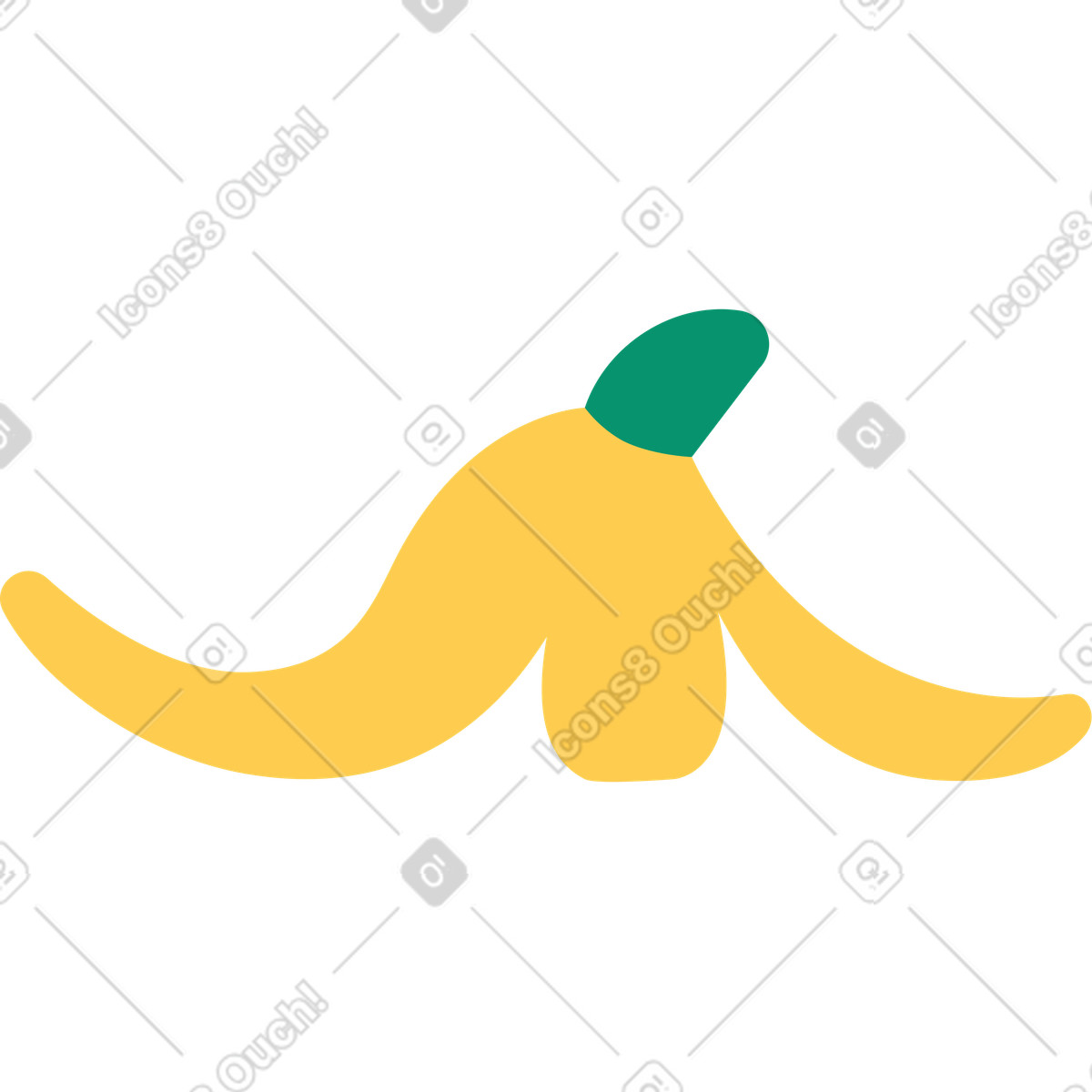 Ilustração de Casca banana em no estilo Spot para baixar em PNG, SVG