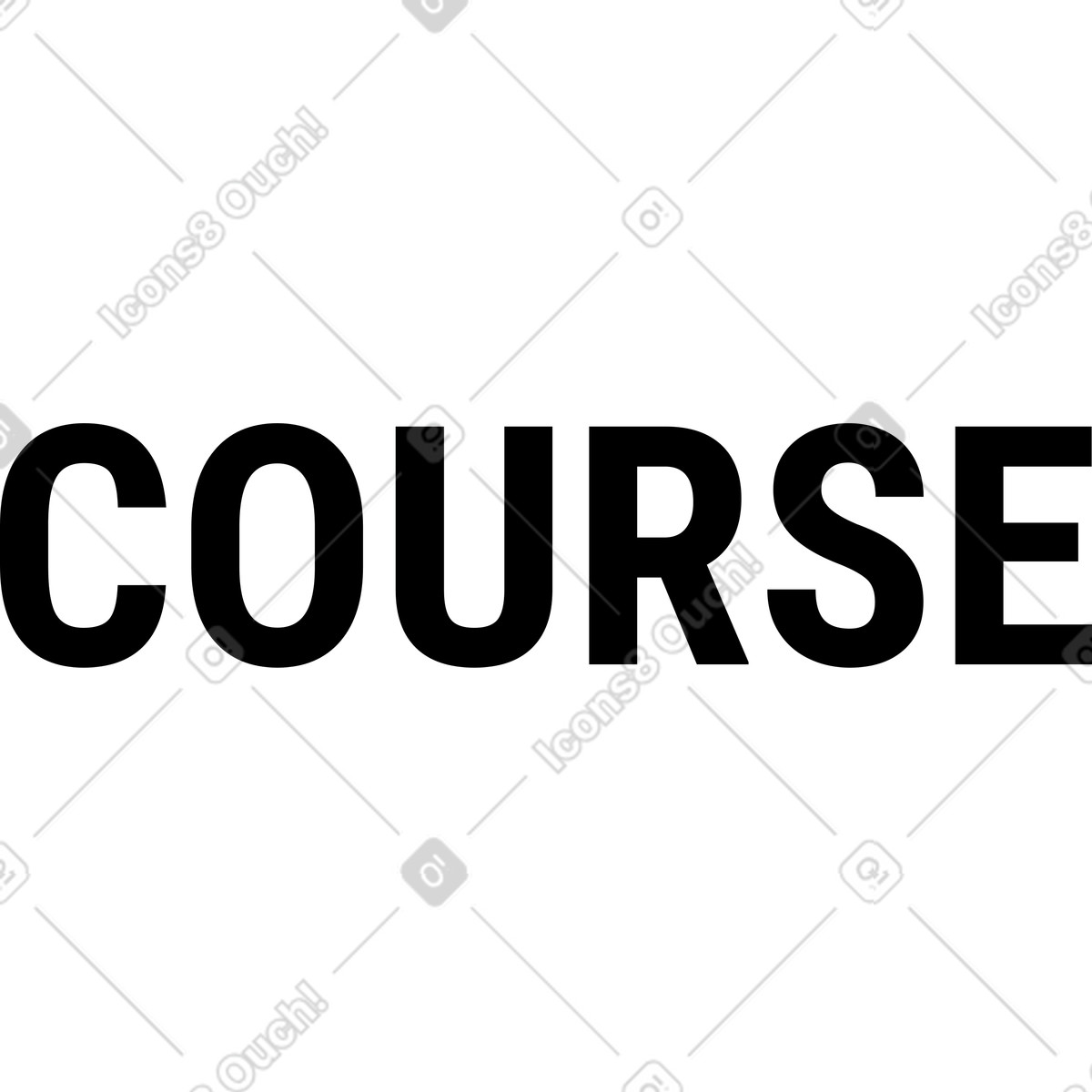 Иллюстрация Course text в стиле Memphis — скачать в форматах PNG, SVG