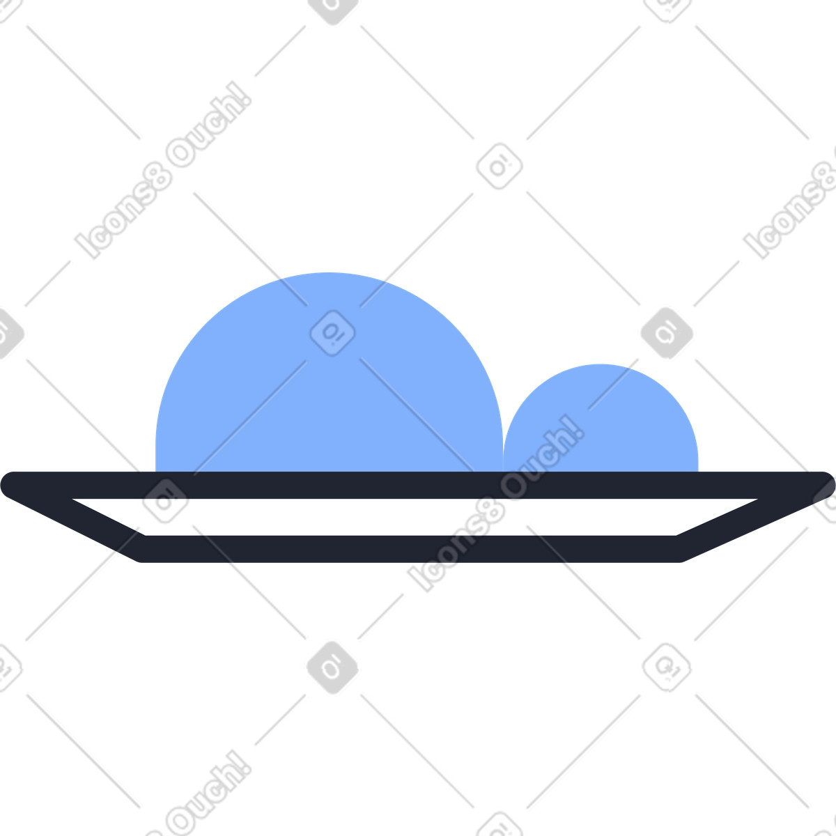 Teller-Illustration im Pablita-Stil als Download in PNG, SVG