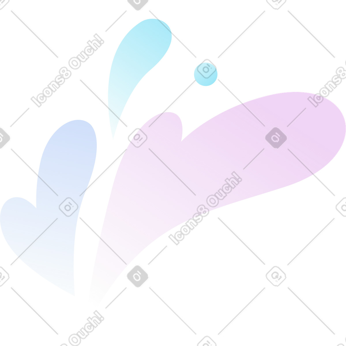 Illustration Nuages pastel multicolores dans le style Airy à télécharger aux formats PNG, SVG