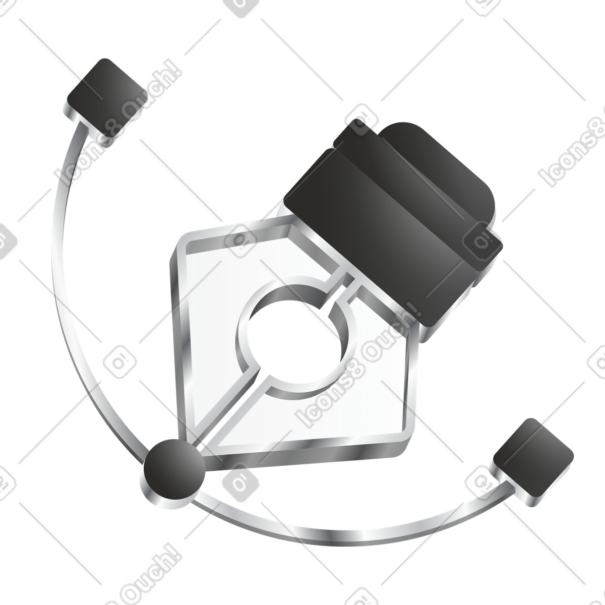 Ilustración Pen tool icon for digital vector graphic design and editing en estilo Token a descargar en PNG y SVG