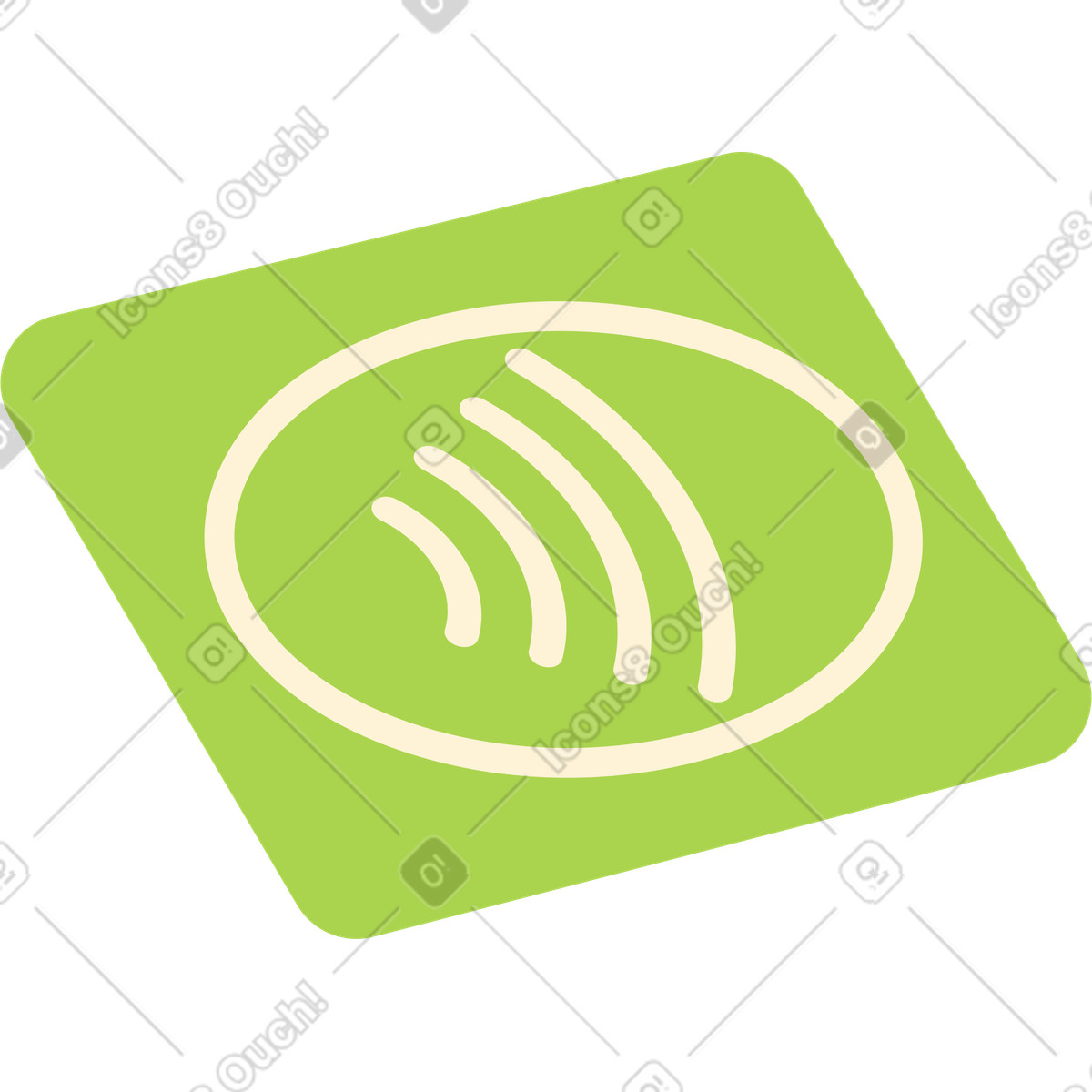 Icona di pagamento contactless illustrazione in stile Catchy scarica in PNG, SVG