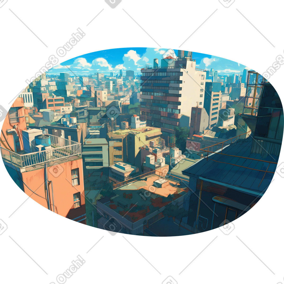 PNG, SVG 형식의 Metropolis background 일러스트레이션