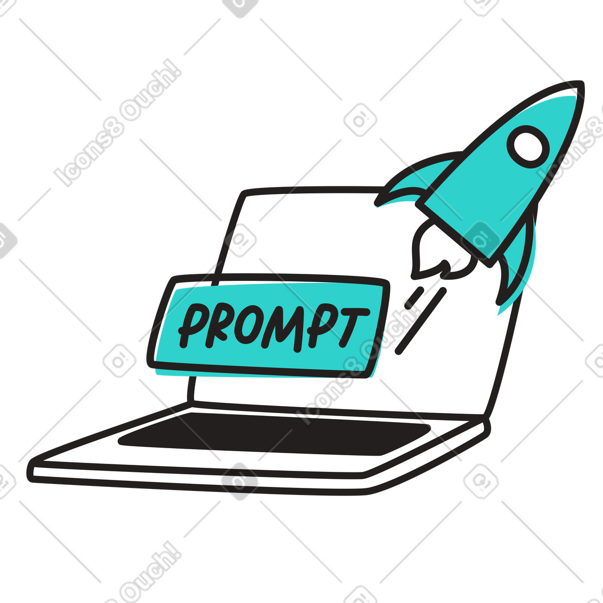 Successful creation of prompt illustration in Little style download in PNG, SVG