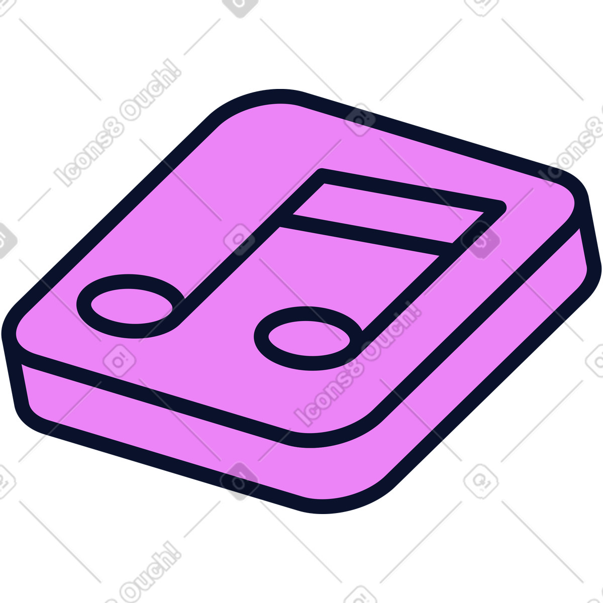 下载 Flexy 风格的 音乐文件图标 插画，支持 PNG、SVG 格式
