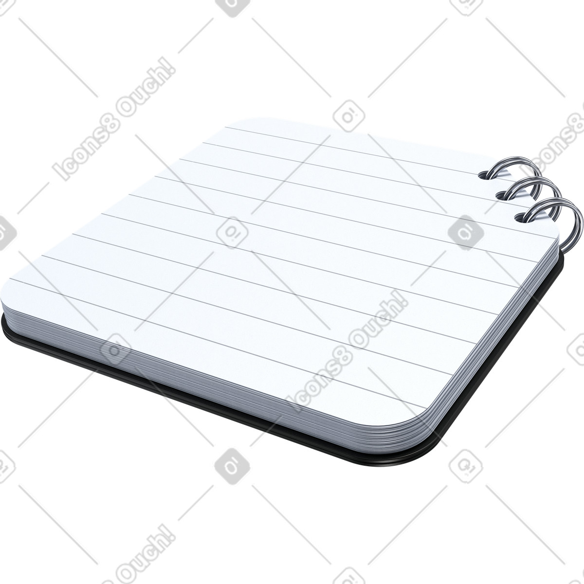 Mini notepad for quick notes illustration in PNG, SVG