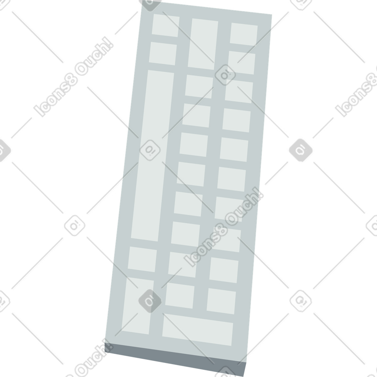 Gray keyboard illustration in Fizzy style download in PNG, SVG
