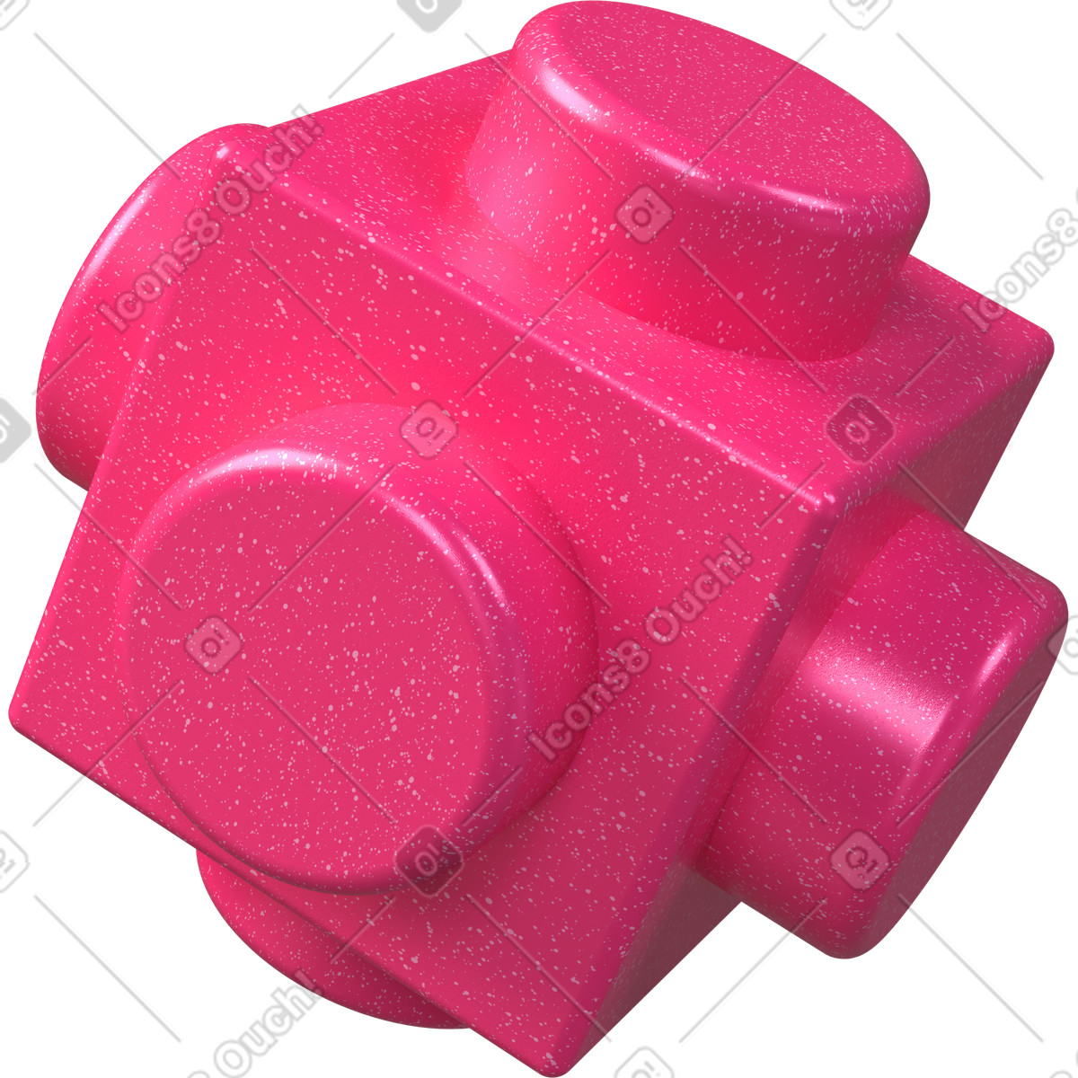 Cube illustration in 3D Boost style download in PNG, SVG