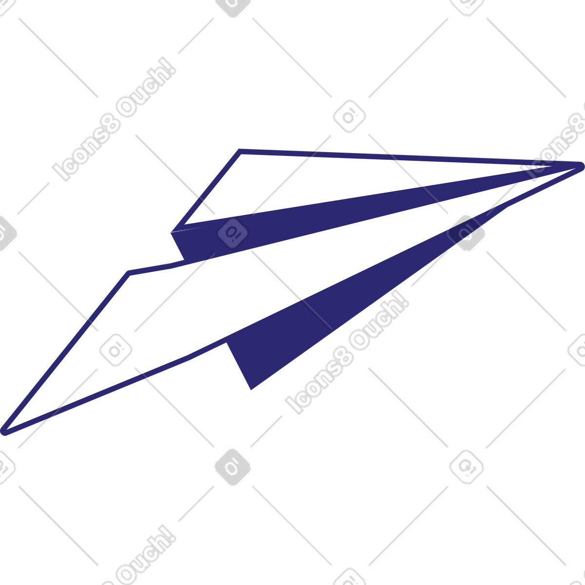 Papierflieger-Illustration im Cut-Stil als Download in PNG, SVG