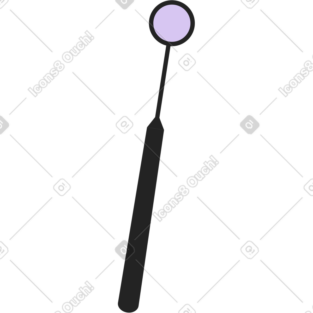 Ilustração de Espelho dental em no estilo Sammy Line para baixar em PNG, SVG