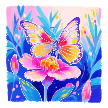 A butterfly with delicate wings that glimmer like diamonds in the sunlight