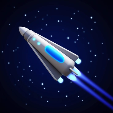 A spaceship equipped with advanced scientific instruments is positioned in outer space. The ship has a sleek, metallic design with bright lights illuminating its exterior. Around the spaceship, a vast expanse of dark space is dotted with numerous distant stars. Streamlines of colored light are visible emanating from the ship, illustrating the Raman effect in action as it analyzes the stars. Each star is twinkling with different colors, highlighting their unique characteristics. The scene captures the technological marvel of the spaceship and the beauty of the cosmic surroundings.