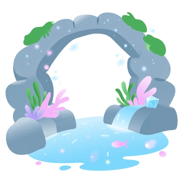 Illustration for a children's storybook about a magical aquifer