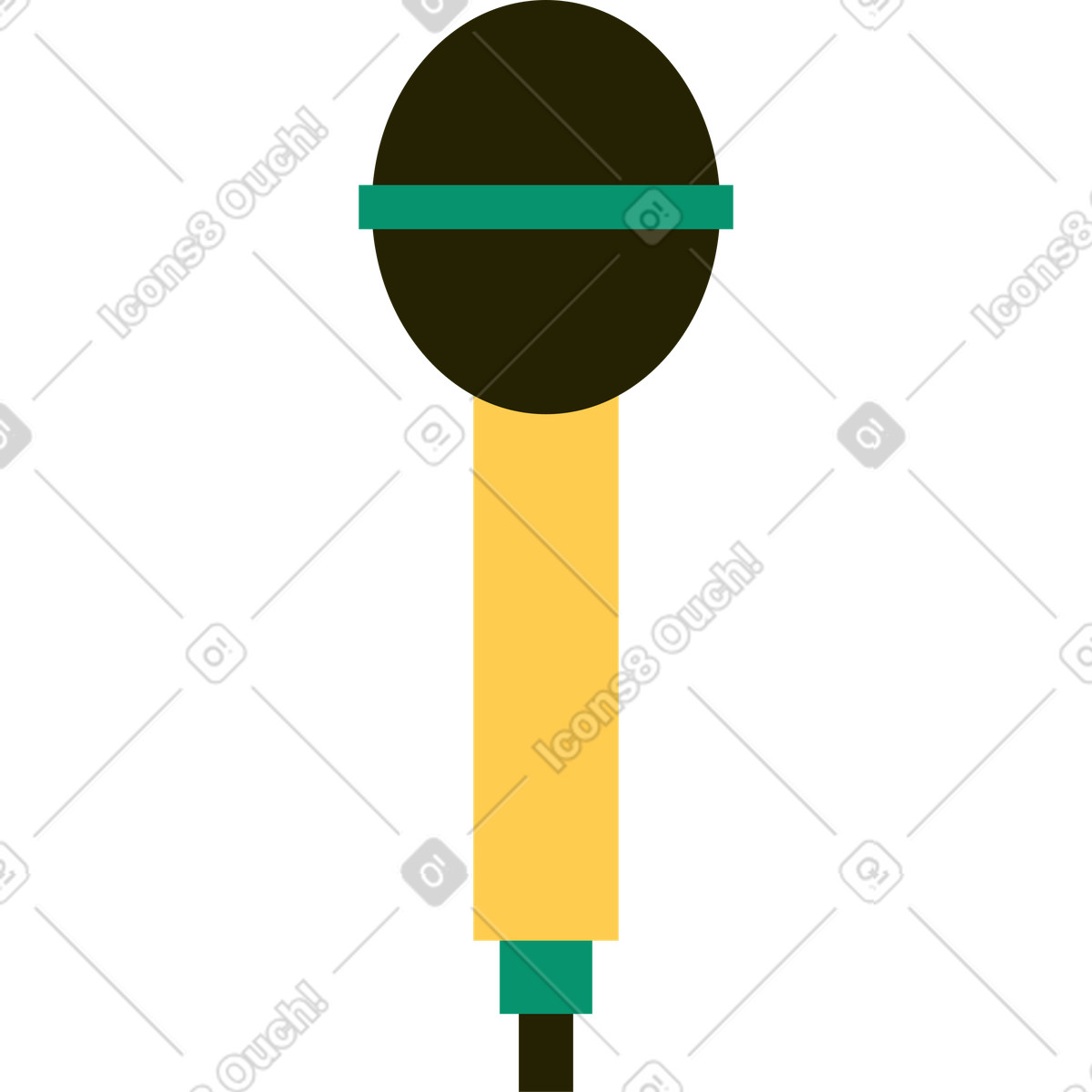 Ilustración Micrófono en estilo Spot a descargar en PNG y SVG
