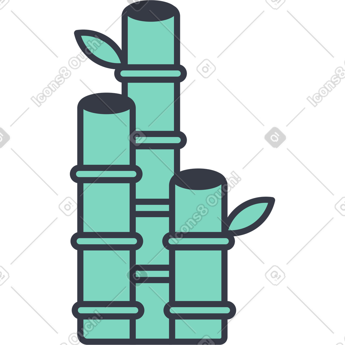 Ilustração de Bambu em no estilo Abstract para baixar em PNG, SVG