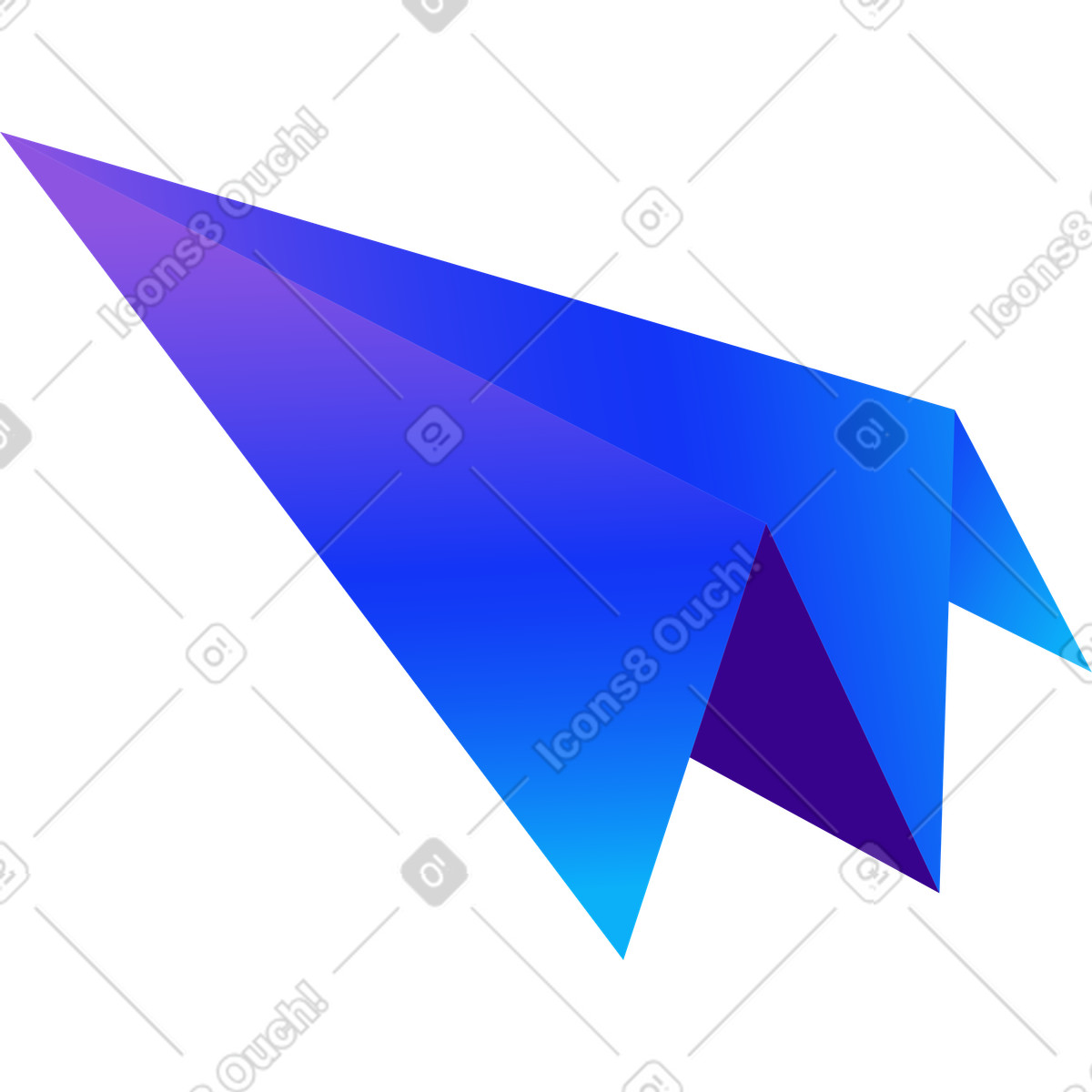 Aereo di carta illustrazione in stile Hi-tech scarica in PNG, SVG