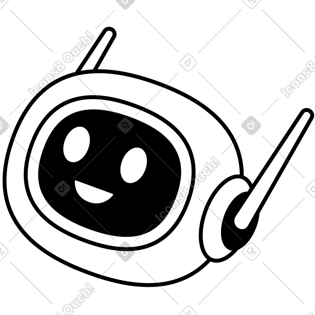 Chatbot illustrazione in stile Weekday scarica in PNG, SVG