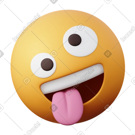 3D 滑稽的表情符号 PNG, SVG