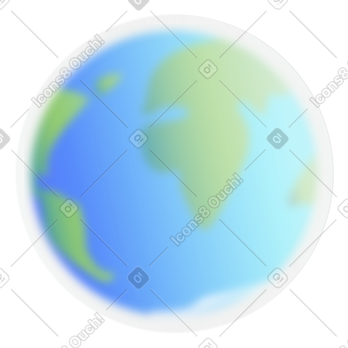 Earth illustration clipart image showcasing the planet in vibrant colors