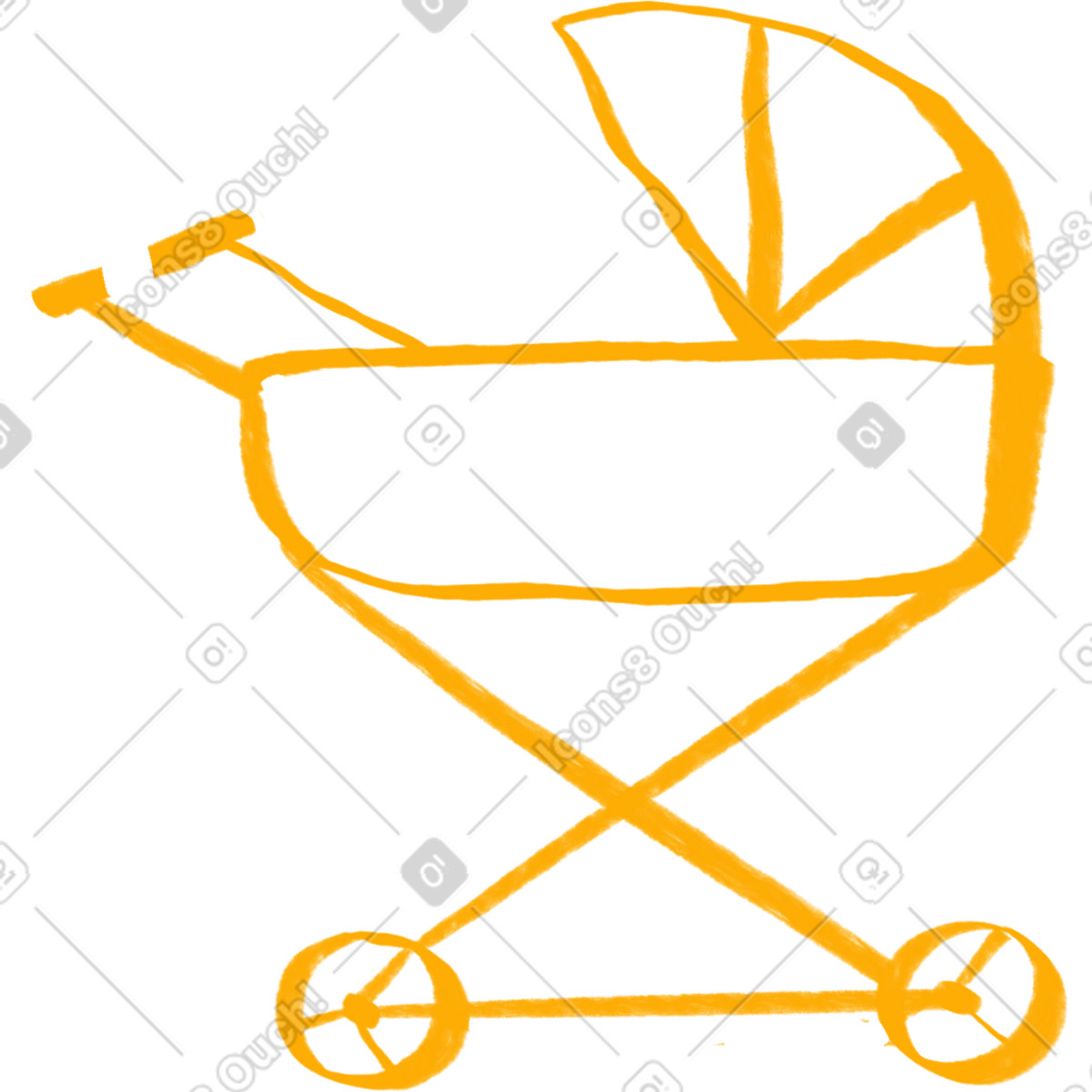 下载 Company 风格的 Yellow stroller 插画，支持 PNG、SVG 格式