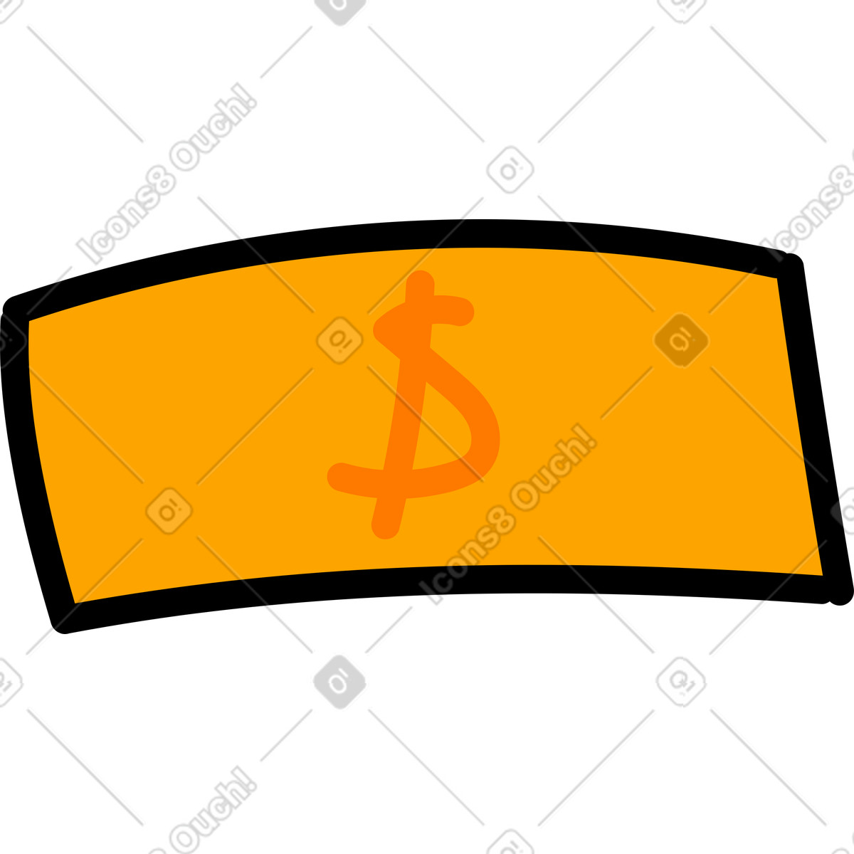 Banknote money illustration in Purr style download in PNG, SVG