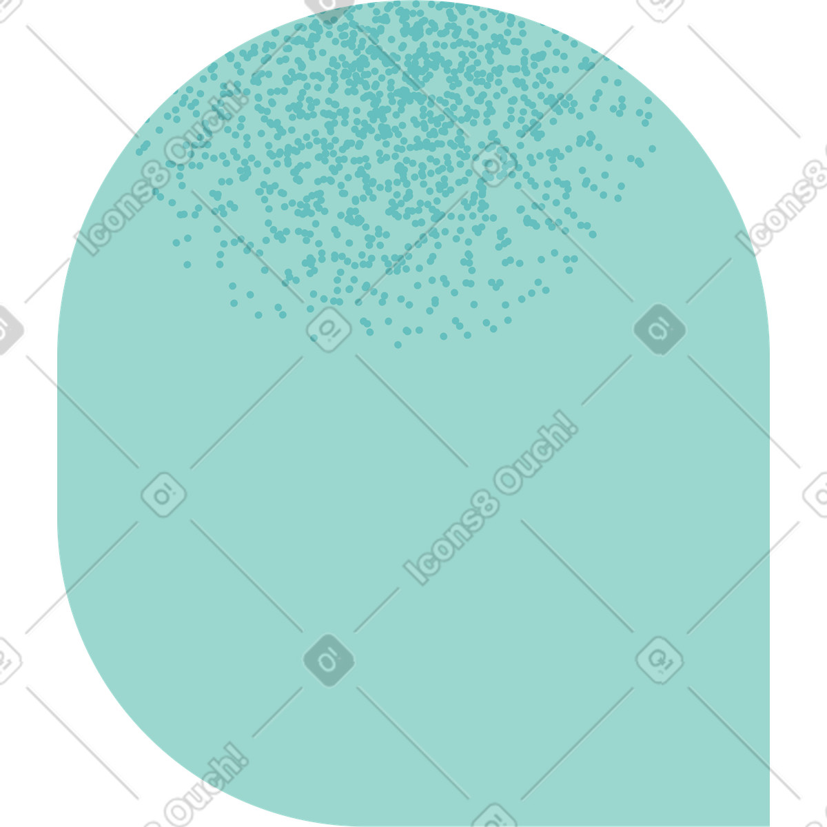 Forma turchese illustrazione in stile Delight scarica in PNG, SVG