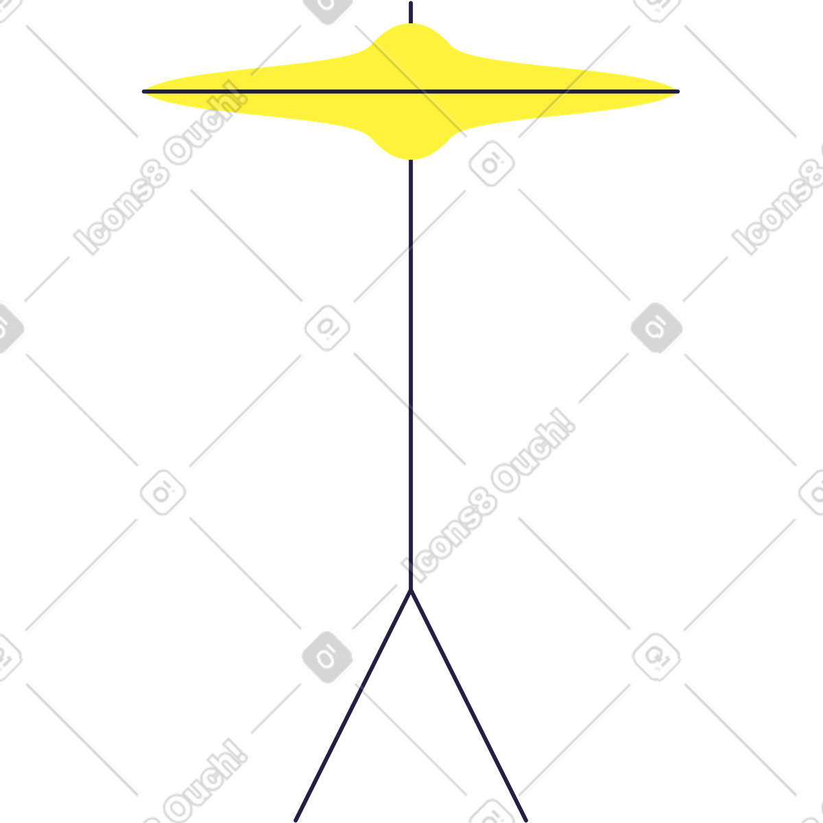 Mellow 스타일의 안녕 모자 일러스트레이션 PNG, SVG 다운로드