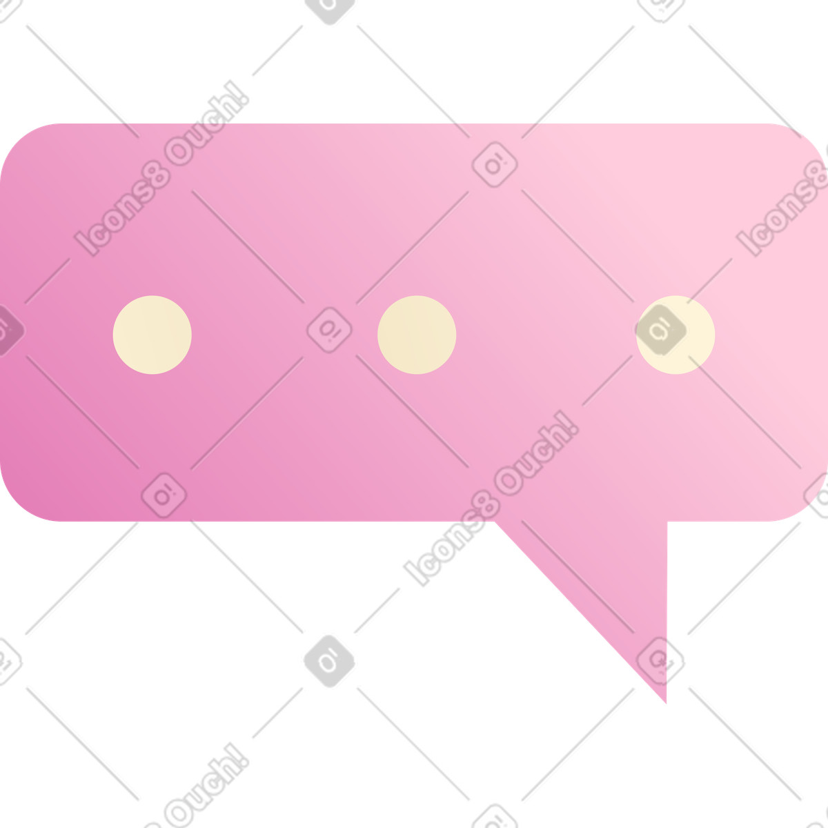 Sprechblase rosa-Illustration im Silky-Stil als Download in PNG, SVG